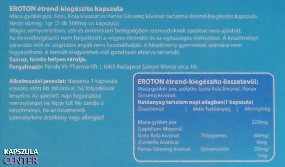 Eroton betegtájékoztató