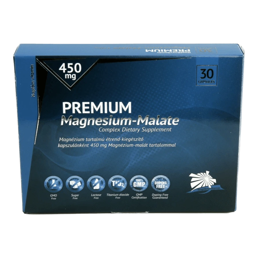 Prémium Magnézium-malát 450 mg (30db) - Napfényvitamin