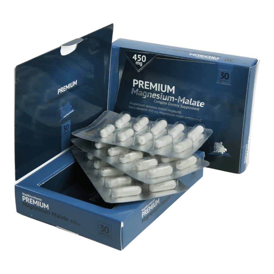 Prémium Magnézium-malát 450 mg (30db) - Napfényvitamin