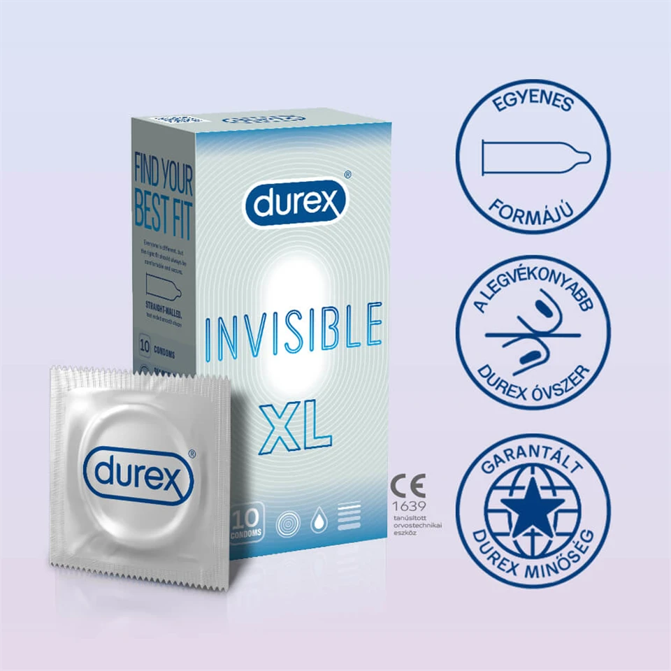 Durex Invisible XL - extra nagy óvszer