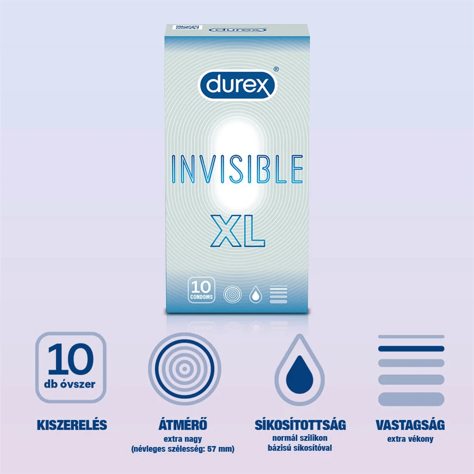 Durex Invisible XL - extra nagy óvszer