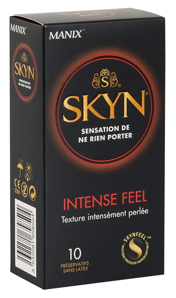 Manix SKYN Intense - latex-mentes, gyöngyös óvszer