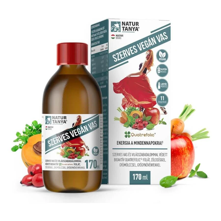 Szerves, vegán vas szirup - 170 ml - Natur Tanya