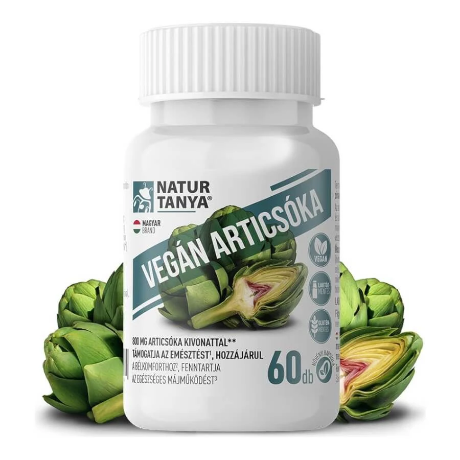 Vegán Articsóka 800 mg - 60 kapszula - Natur Tanya