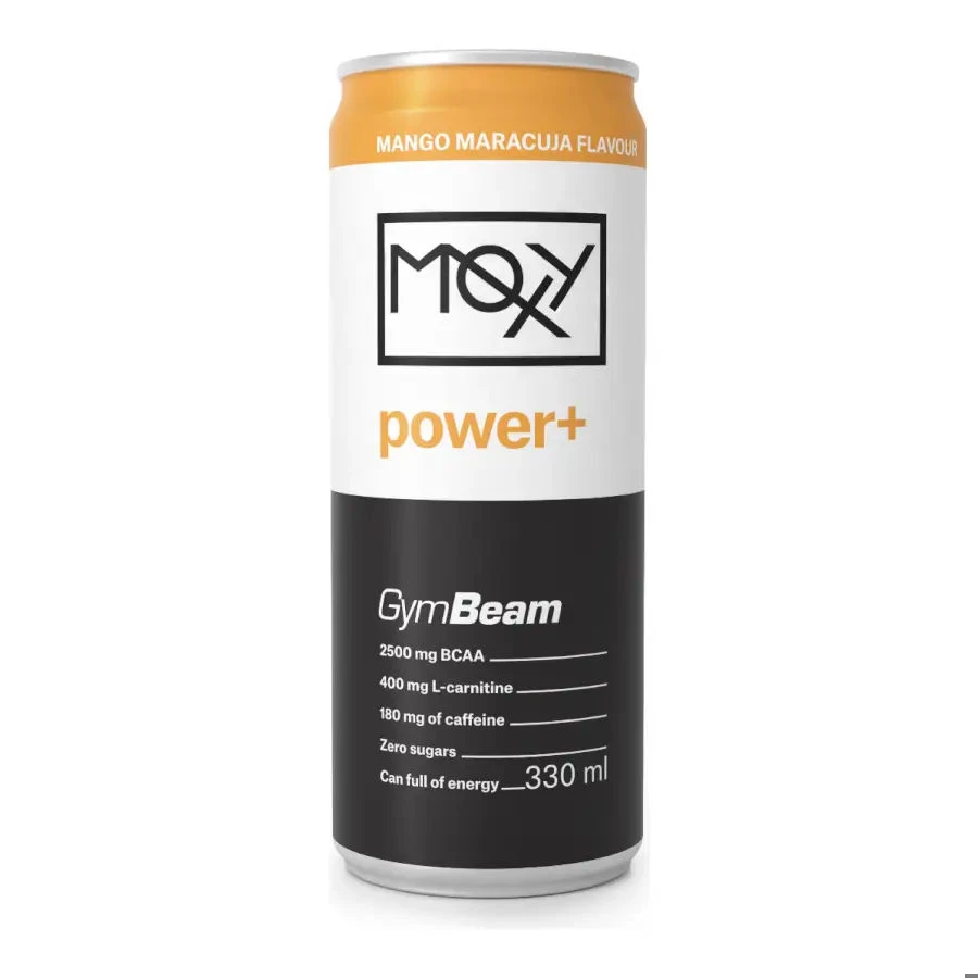 MOXY power+ Energy Drink 24 x 330 ml - mangó-maracuja - GymBeam
