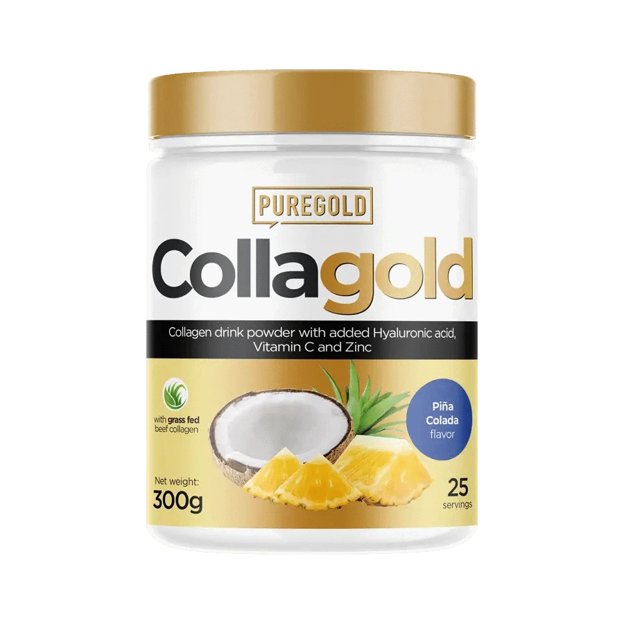 CollaGold Marha és Hal kollagén italpor hialuronsavval - Pina Colada - 300g - PureGold