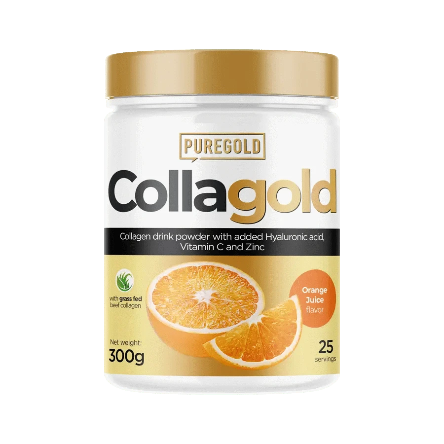 CollaGold Marha és Hal kollagén italpor hialuronsavval - Orange Juice - 300g - PureGold