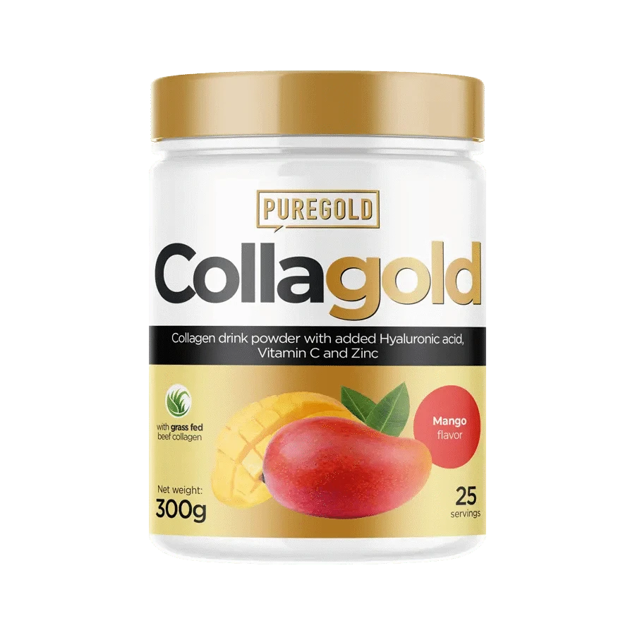 CollaGold Marha és Hal kollagén italpor hialuronsavval - Mango - 300g - PureGold