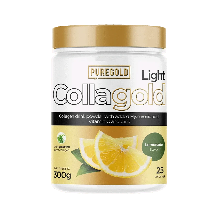 CollaGold Marha és Hal kollagén italpor hialuronsavval - Light Lemonade - 300g - PureGold