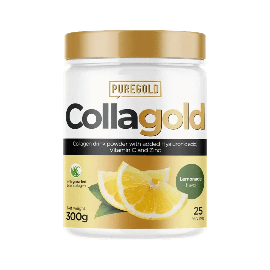 CollaGold Marha és Hal kollagén italpor hialuronsavval - Lemonade - 300g - PureGold