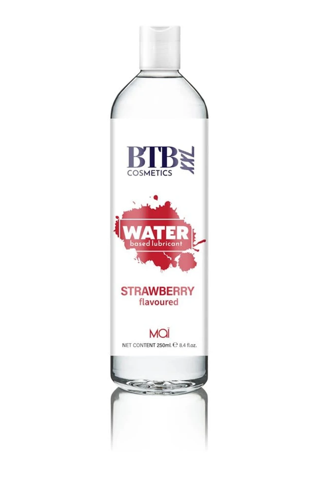 BTB WATER BASED FLAVORED STRAWBERRY LUBRICANT 250ML