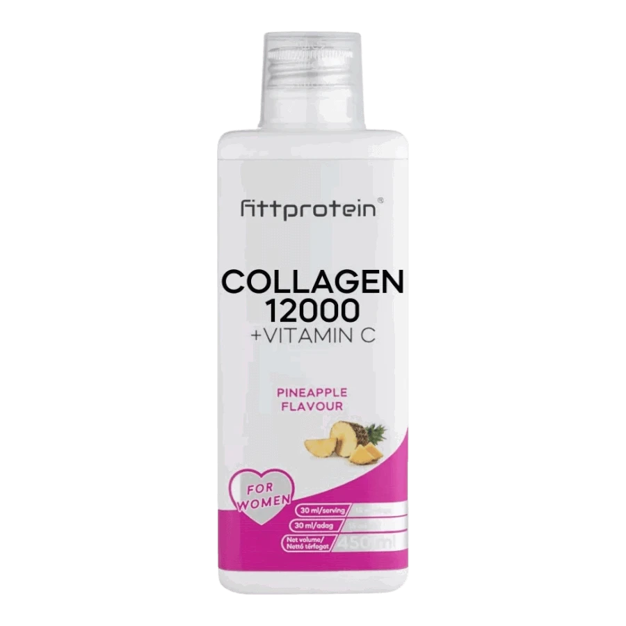 Fittprotein Collagen 12000 +Vitamin C  - ananász - 450 ml