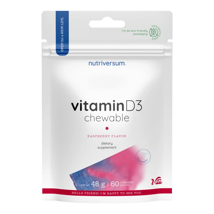 Vitamin D3 rágótabletta - 60 rágótabletta - Nutriversum