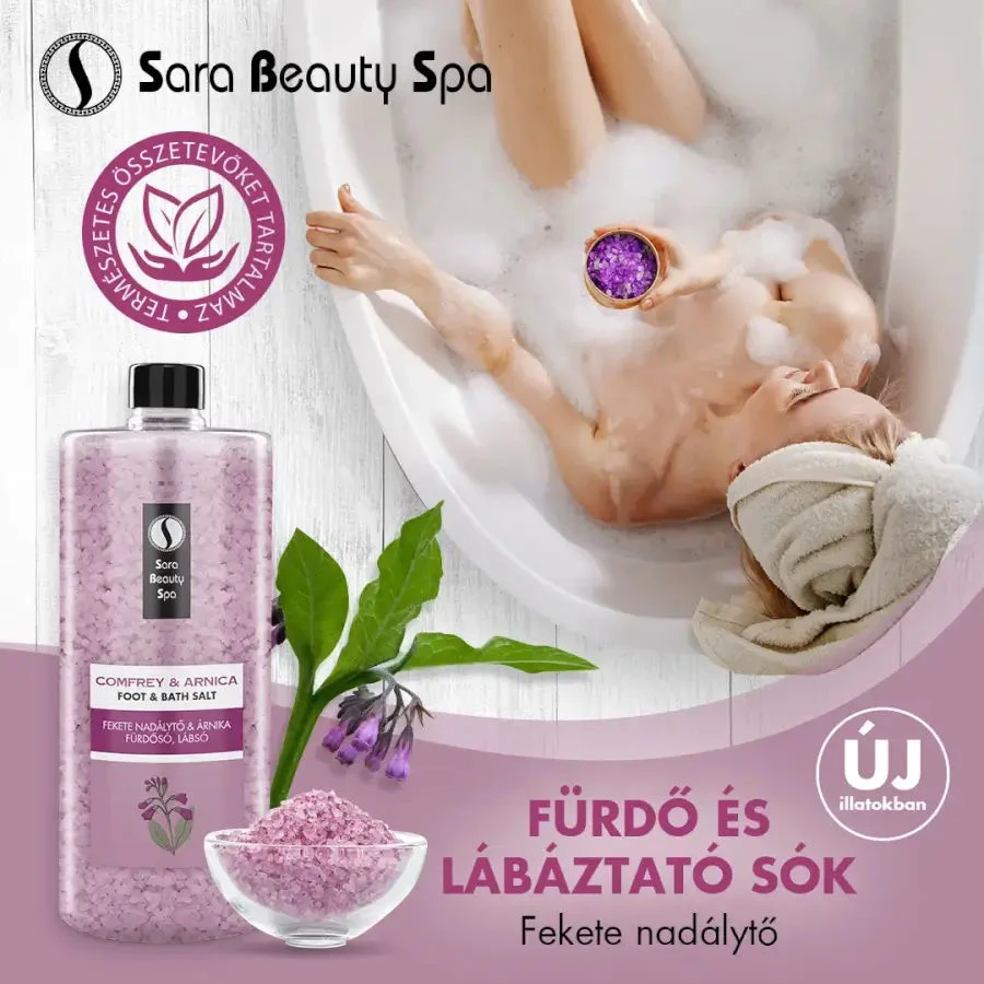 Regeneráló fürdősó - Árnika és Feketenadálytő - 330g - Sara Beauty Spa