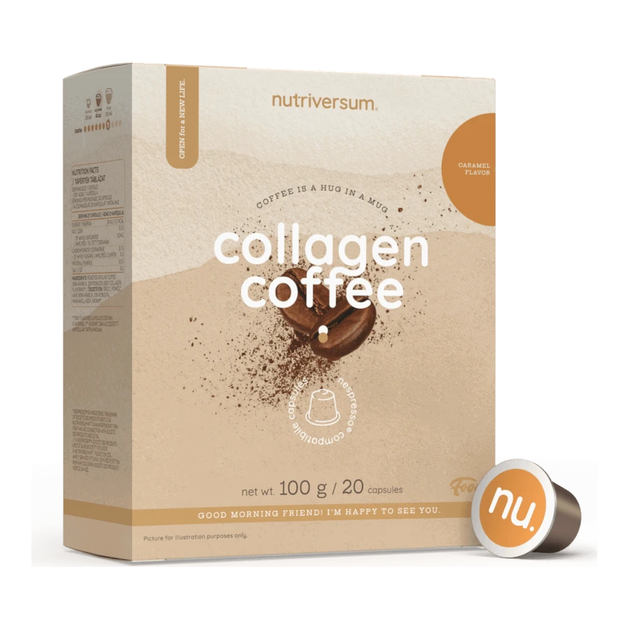 Collagen Coffee - karamell - 20 kapszula - Nutriversum