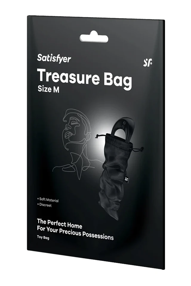 Satisfyer Treasure Bag M - szexjáték tároló táska - közepes (fekete)