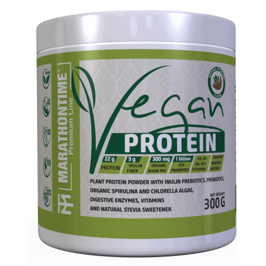 Prémium Vegán protein-pisztácia 300 g - Marathontime