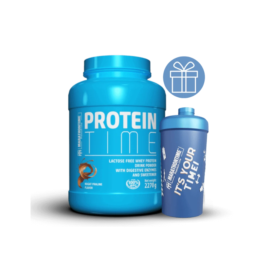 Protein Time Laktázenzimmel Dúsított fehérje nugát praliné íz 2270 g - Marathontime