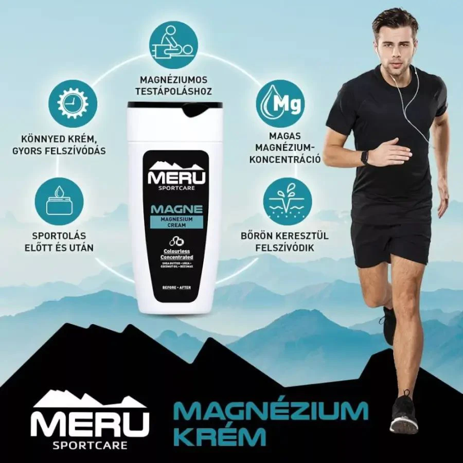 MAGNE Magnézium Krém és Testápoló 150 ml - MERU SportCare