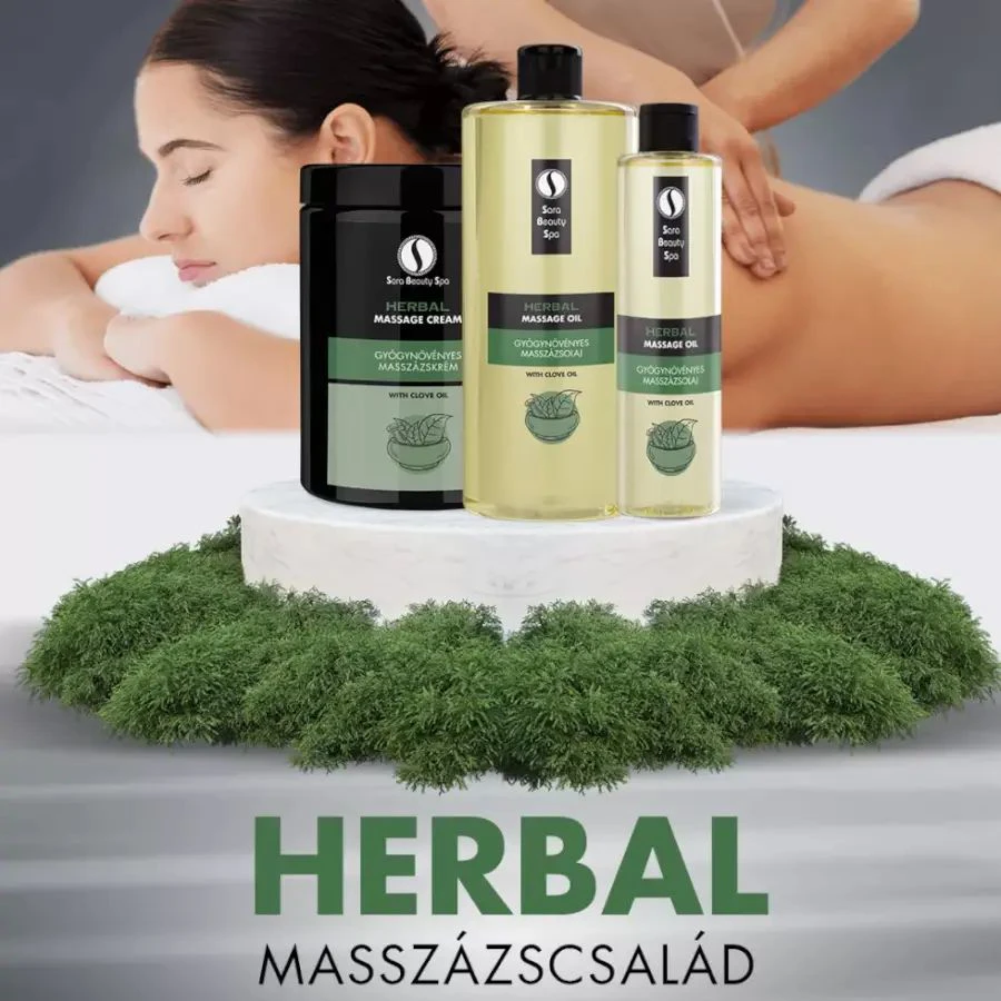 Gyógynövényes Masszázskrém - 1000ml - Sara Beauty Spa