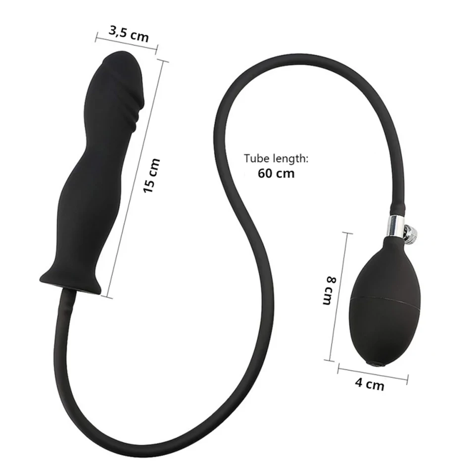 Wild Play - pumpálható anál plug (fekete)