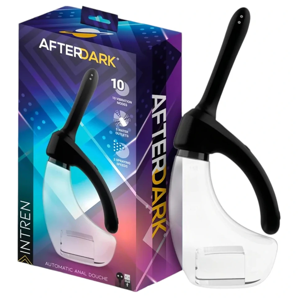 Afterdark - automata, vibrációs anál tisztító (átlátszó)
