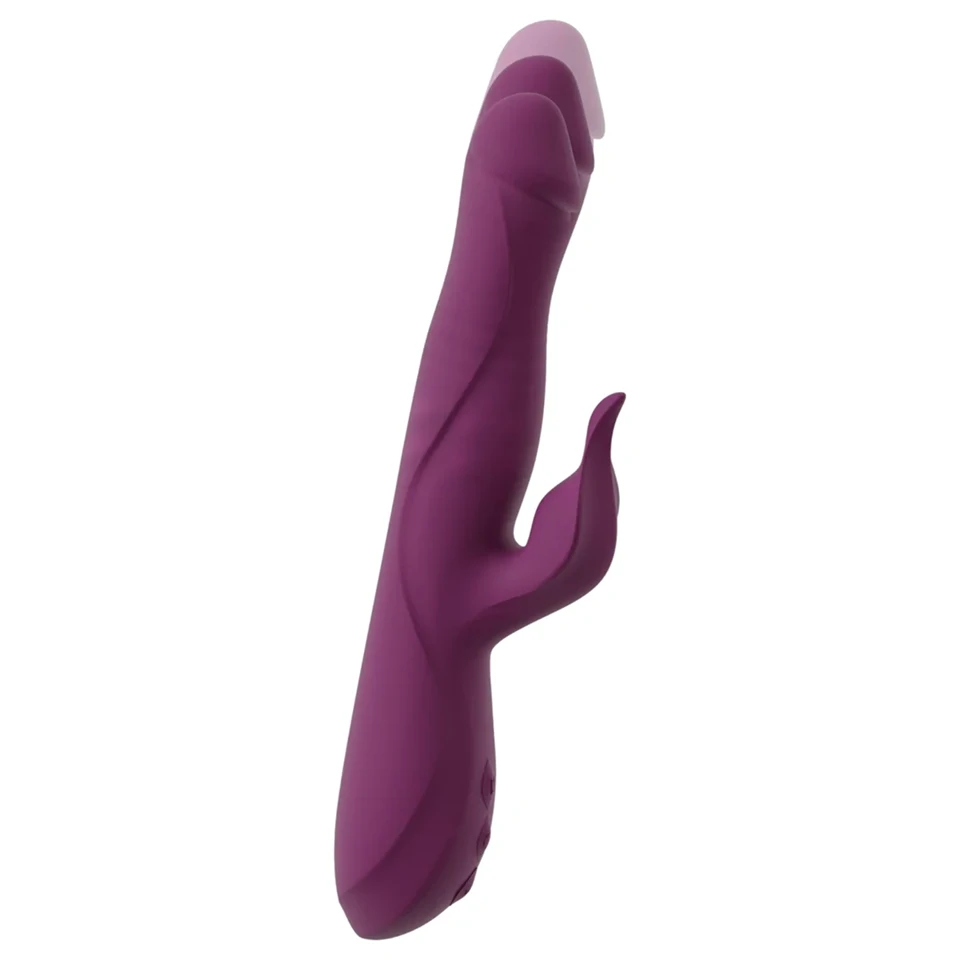 Javida - 3in1 lökő, forgó gyöngyös vibrátor (lila)