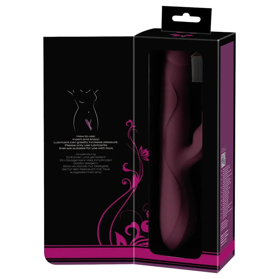 Javida - 3in1 lökő, forgó gyöngyös vibrátor (lila)