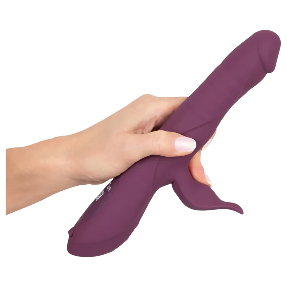Javida - 3in1 lökő, forgó gyöngyös vibrátor (lila)