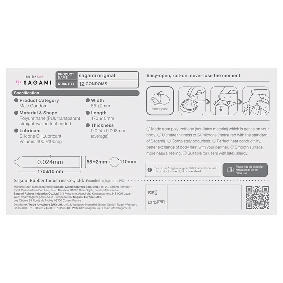 Sagami Original 0,02 - óvszer - 55mm