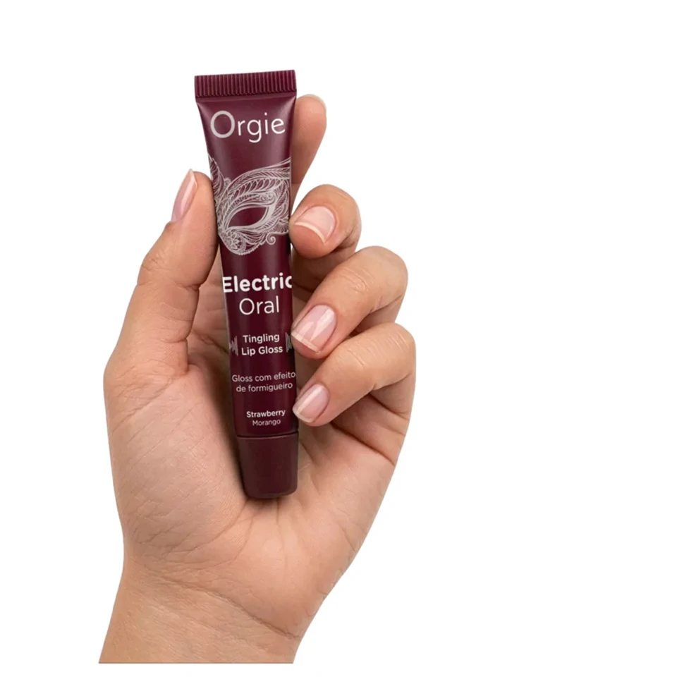 Orgie Electric Oral - bizsergető hatású ajakfény - eper (10ml)