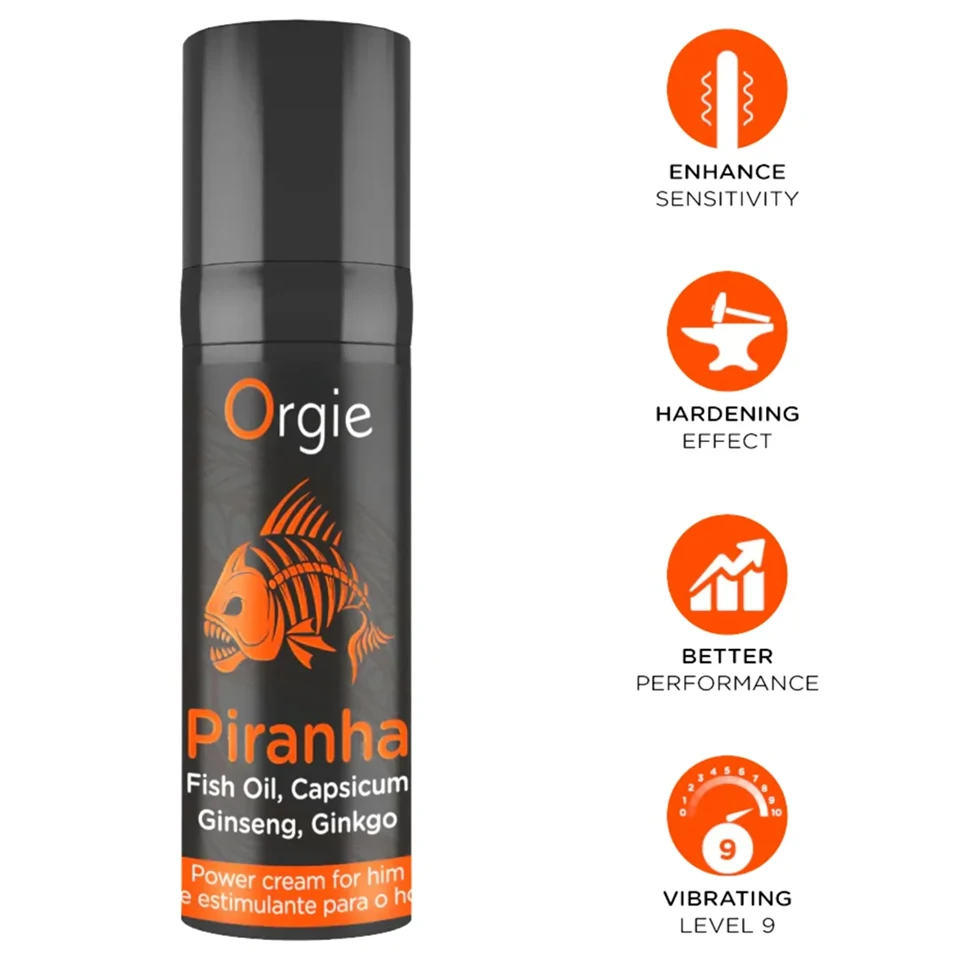 Orgie Piranha - stimuláló krém férfiaknak