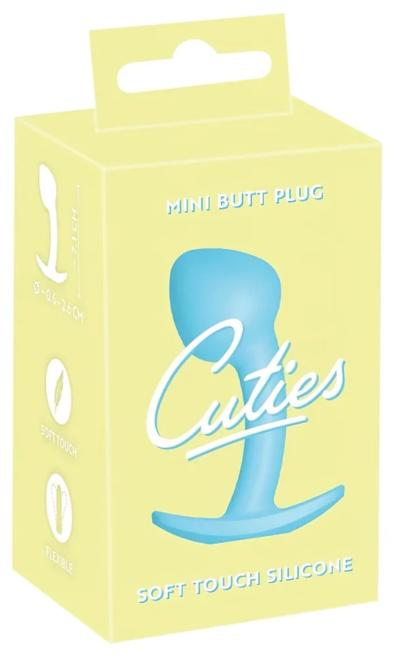 Cuties Mini Butt Plug - szilikon anál plug (kék, 2,6 cm)