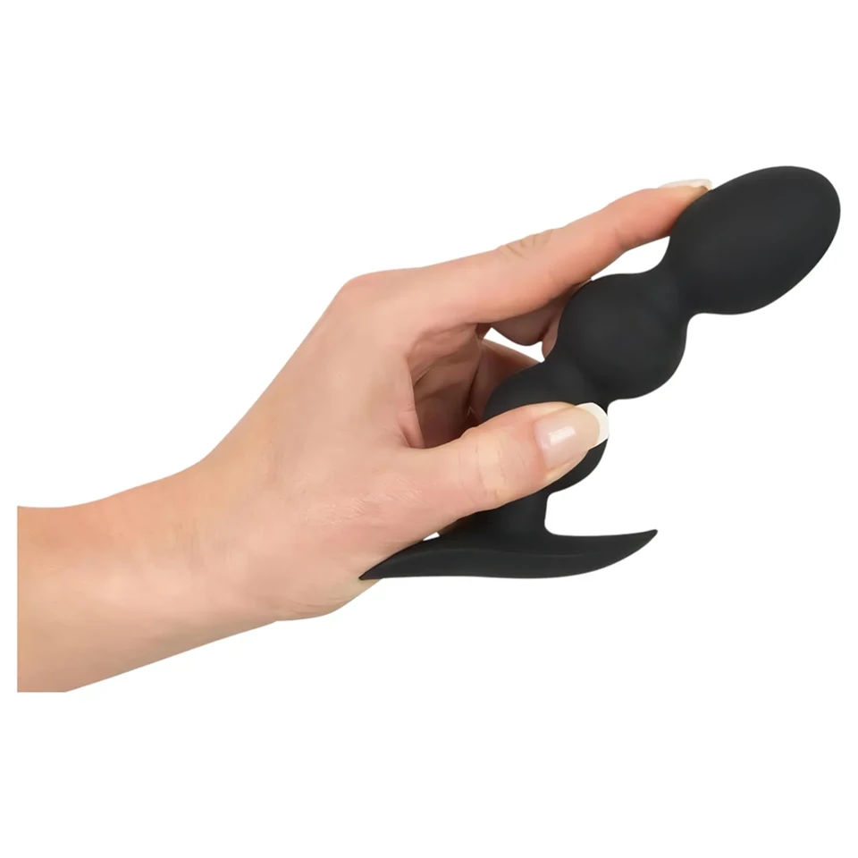 Black Velvets Heavy - 145 g-os gömbös anál plug (fekete)