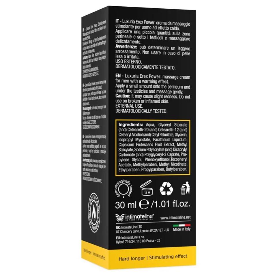 Intimateline Luxuria Erex Power - stimuláló intim krém