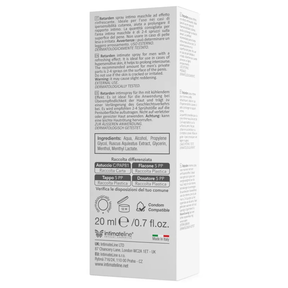 Intimateline R20 - hűsítő késleltető spray férfiaknak