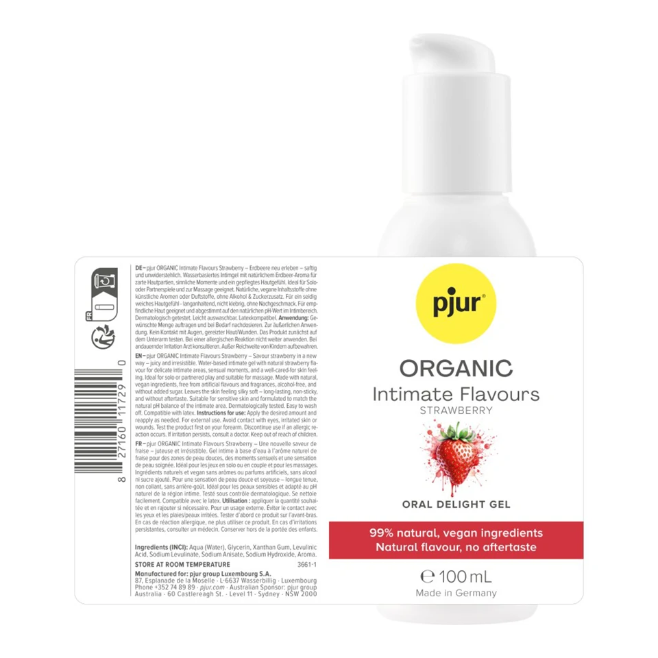 pjur ORGANIC Intimate Flavours Strawberry, 100 ml