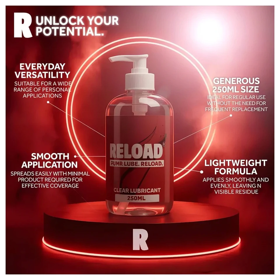 Reload - átlátszó vízbázisú síkosító pumpás flakonban