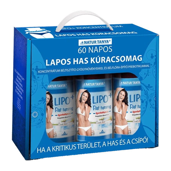 60 napos Lipo+ Lapos has kúracsomag - 3x 500 ml - Natur Tanya