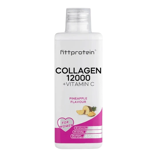 Fittprotein Collagen 12000 +Vitamin C  - ananász - 450 ml