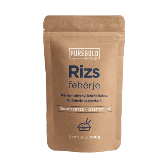 Natur Line Vegan Rizs Fehérje italpor - ízesítetlen 500g - PureGold