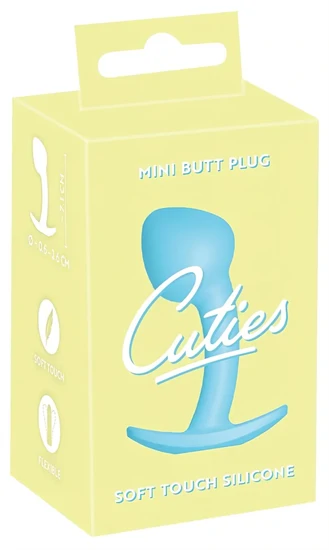 Cuties Mini Butt Plug - szilikon anál plug (kék, 2,6 cm)