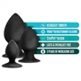 Anal Adventures Platinum Stout - anál plug szett - 3 db (fekete)