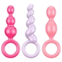 Satisfyer Booty Call - anál plug szett - színes (3 részes)