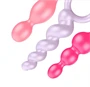 Satisfyer Booty Call - anál plug szett - színes (3 részes)